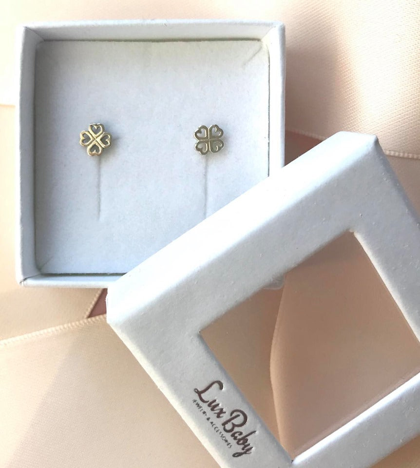 Ørestikker med Hjerte Firkløver