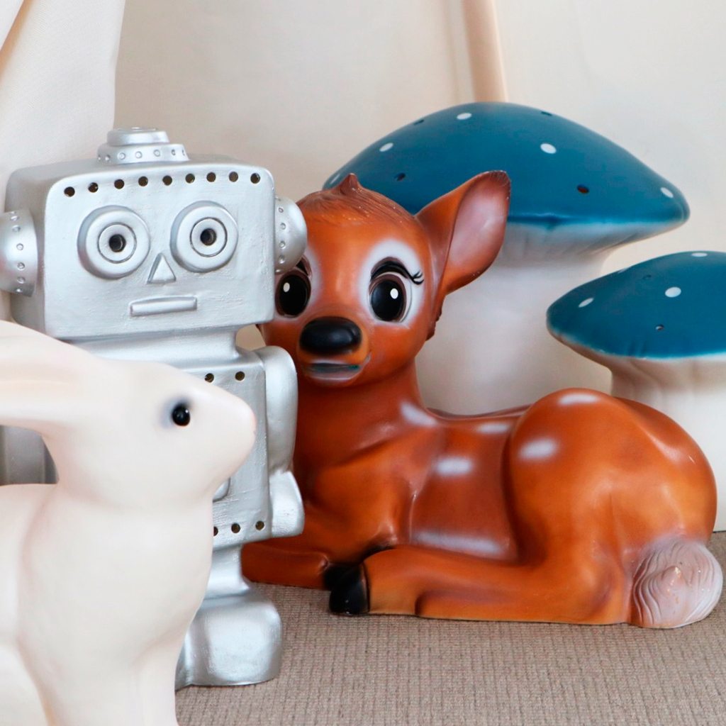 Heico Lamper Mellem Svampelampe -Støvet Blå