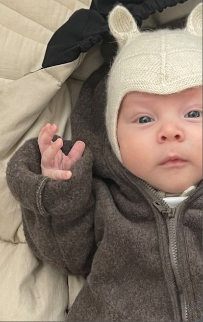 Huttelihut Mushi Baby heldragt m. ører - Brown