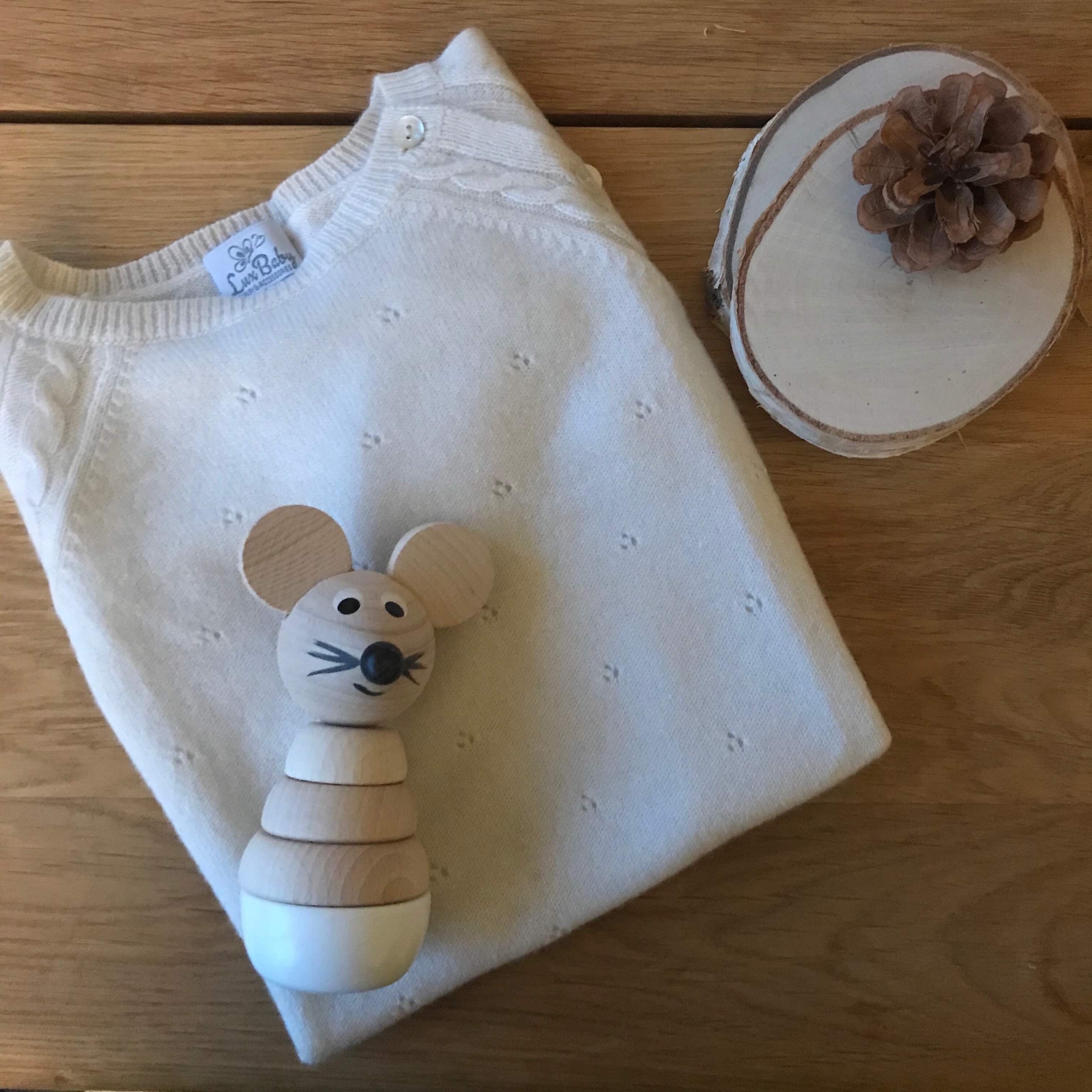 Cashmere Bodystocking str. ca 2 år - Elfenbensfarvet