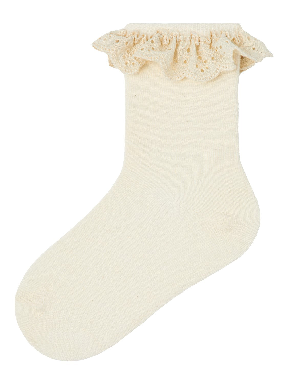 Lil Atelier - Dertrud Ankelstrømpe med Blondekant - Turtledove