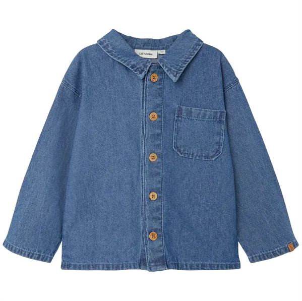 Lil Atelier Rongel Loose Shirt - Blue Denim