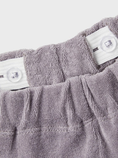 Lil Atelier Frotté Shorts Silver Filigree