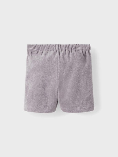 Lil Atelier Frotté Shorts Silver Filigree