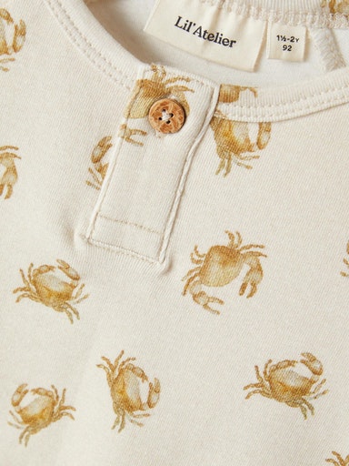 Lil Atelier Slim Top Crabs Turtledove