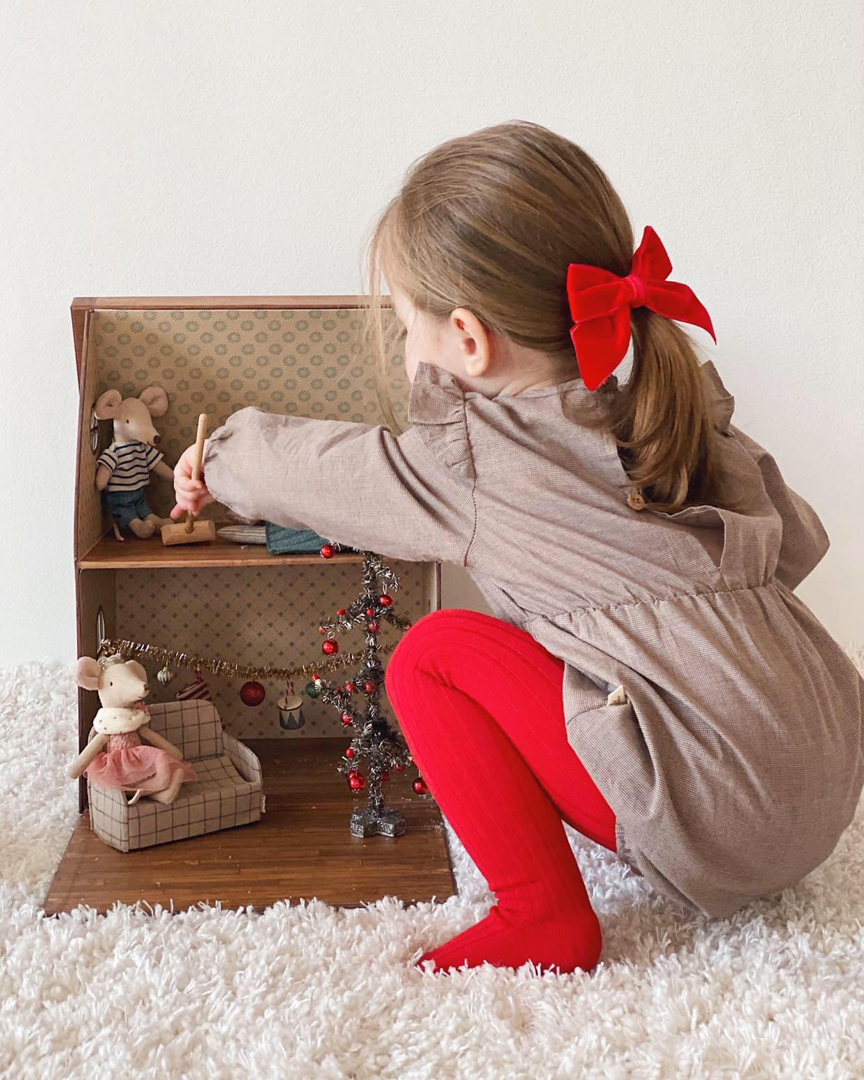 Condor Rib Strømpebukser - Røde