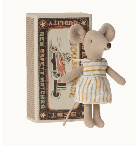 Maileg Storesøster Mus i Tændstikæske