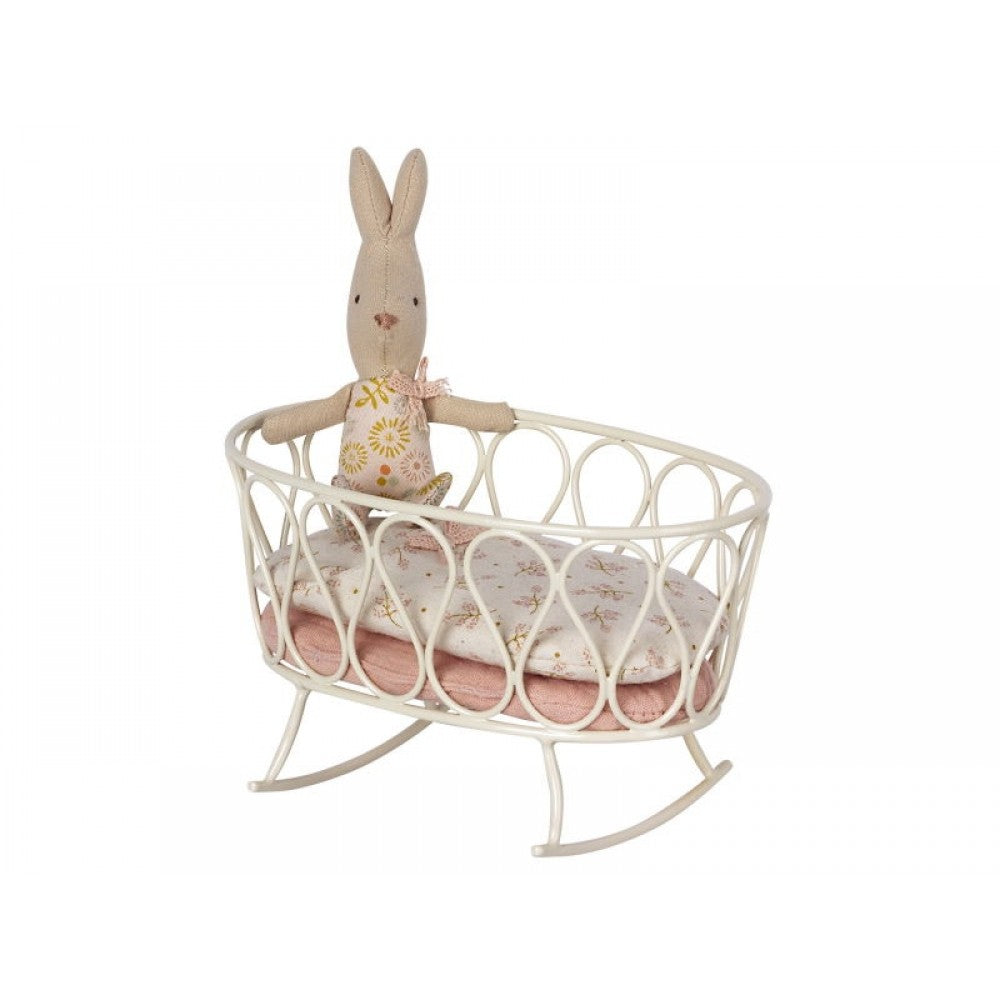 Maileg metal Babyvugge med sovepose - Rosa