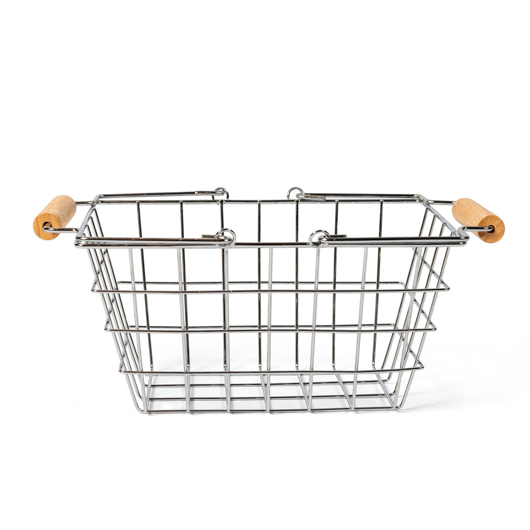 Mamamemo Metalkurv med Træhåndtag