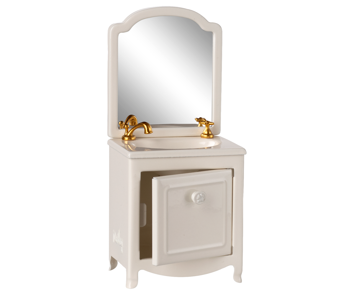 Maileg Baderumsmøbel, Mus - Råhvid