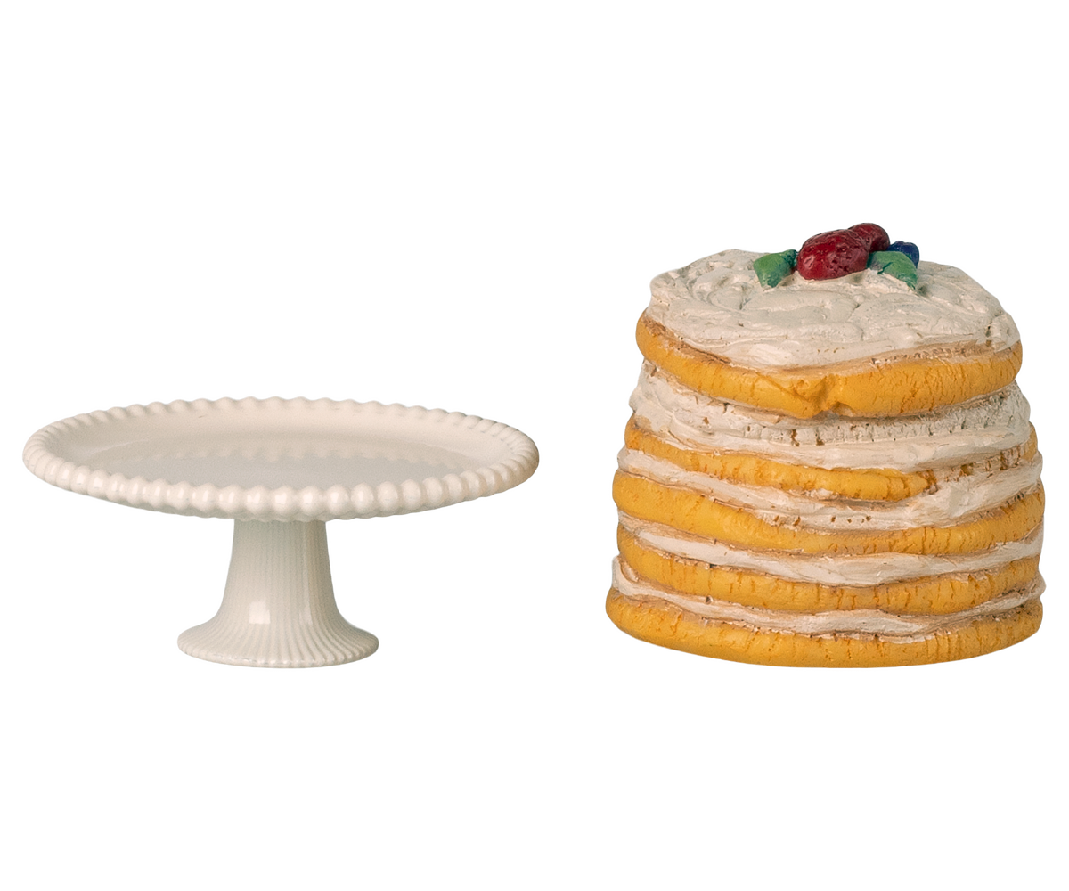 Maileg Kage og Kageopsats, Mus – Råhvid