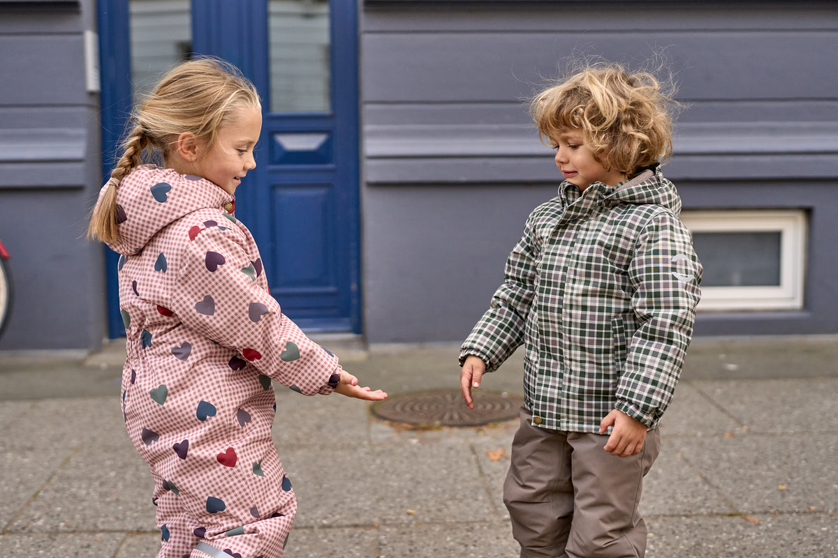 Mikk-Line Winter Jacket AOP - Check AOP