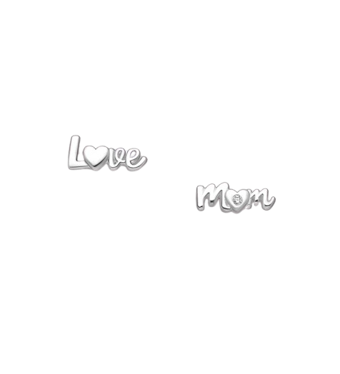 LOVE MOM - Ørestikker i Sølv