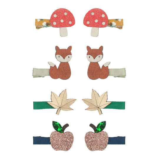Mimi & Lula 8 hårclips - Mini Autumn Forest