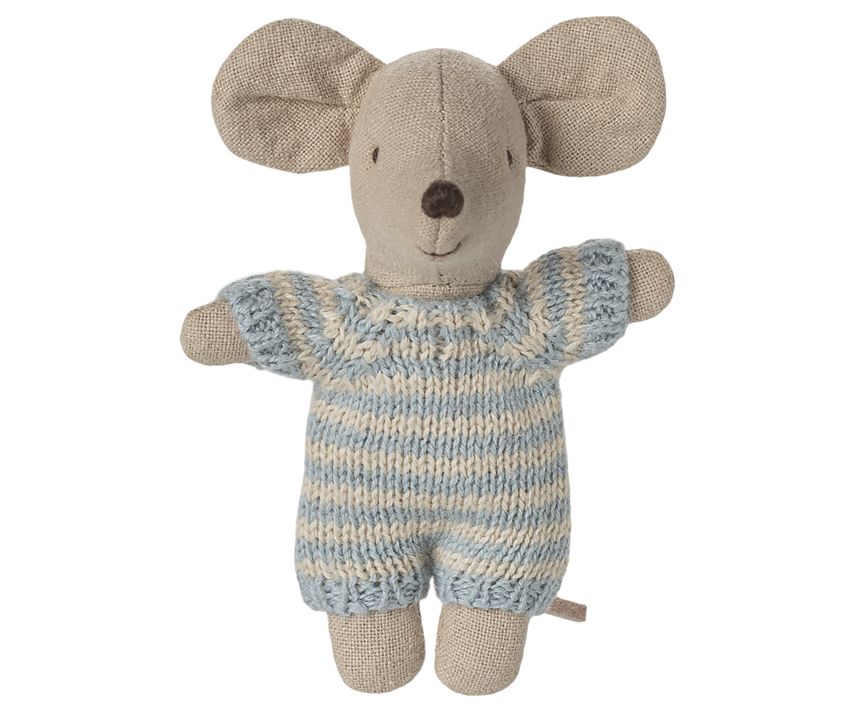 Maileg Babymus i babylift - Blå