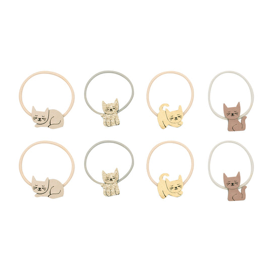 Mimi & Lula 8 hårelastikker - Mini Kitty Cat