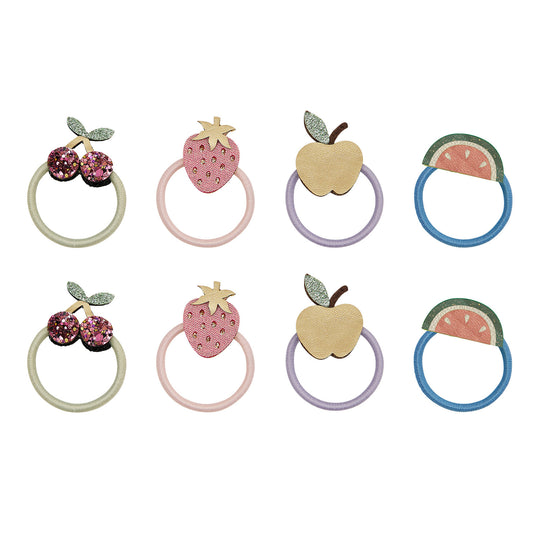 Mimi & Lula 8 hårelastikker - Mini Fruit Salad Spring on the Farm
