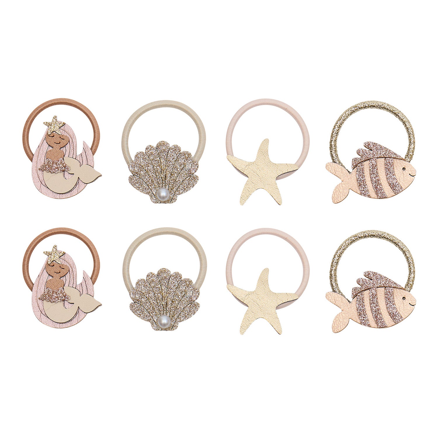 Mimi & Lula 8 hårelastikker - Mini Mermaid Oceal Pearl
