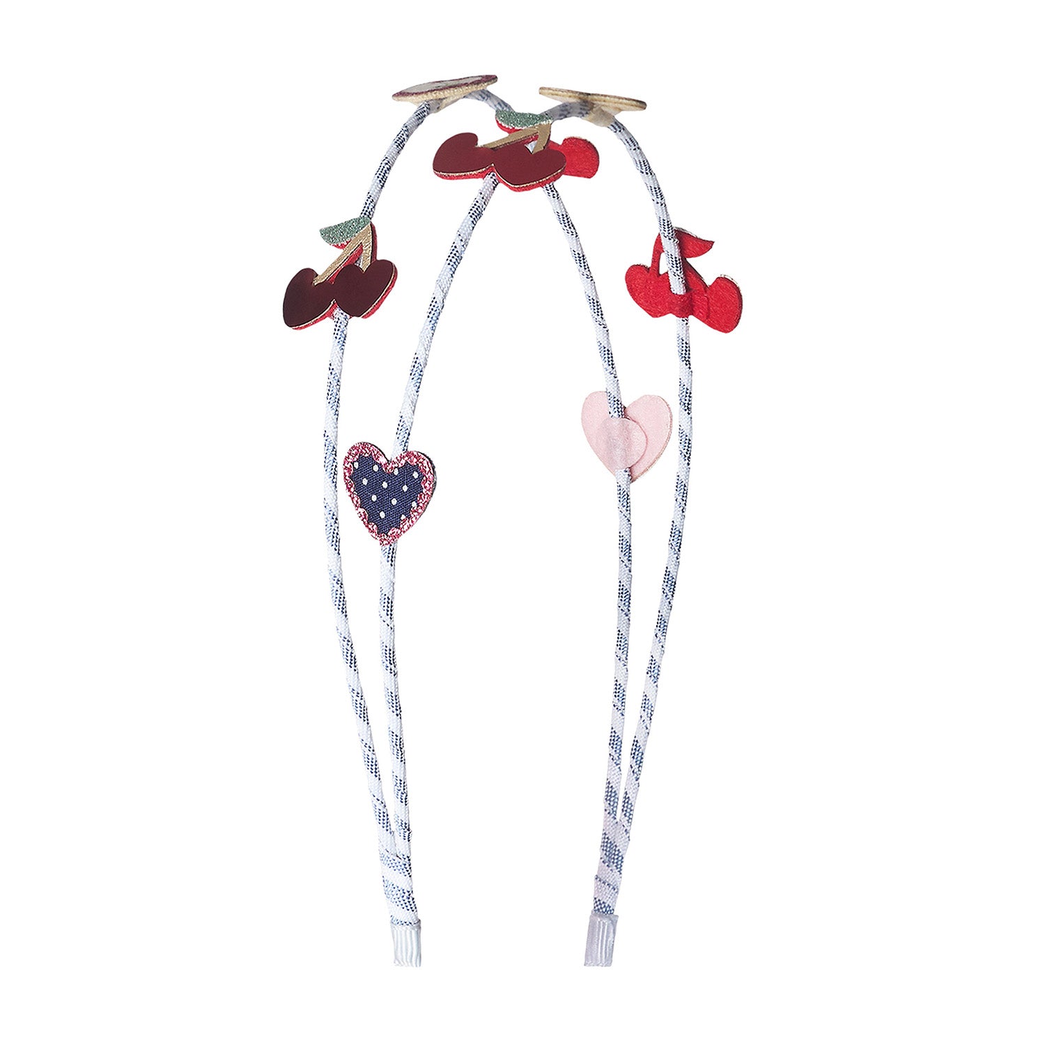Mimi & Lula Dobbelt hårbøjle - Red Cherries Mon Cheri