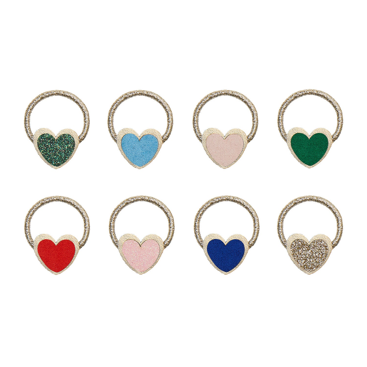 Mimi & Lula 8 hårelastikker - Mini Heartbeam