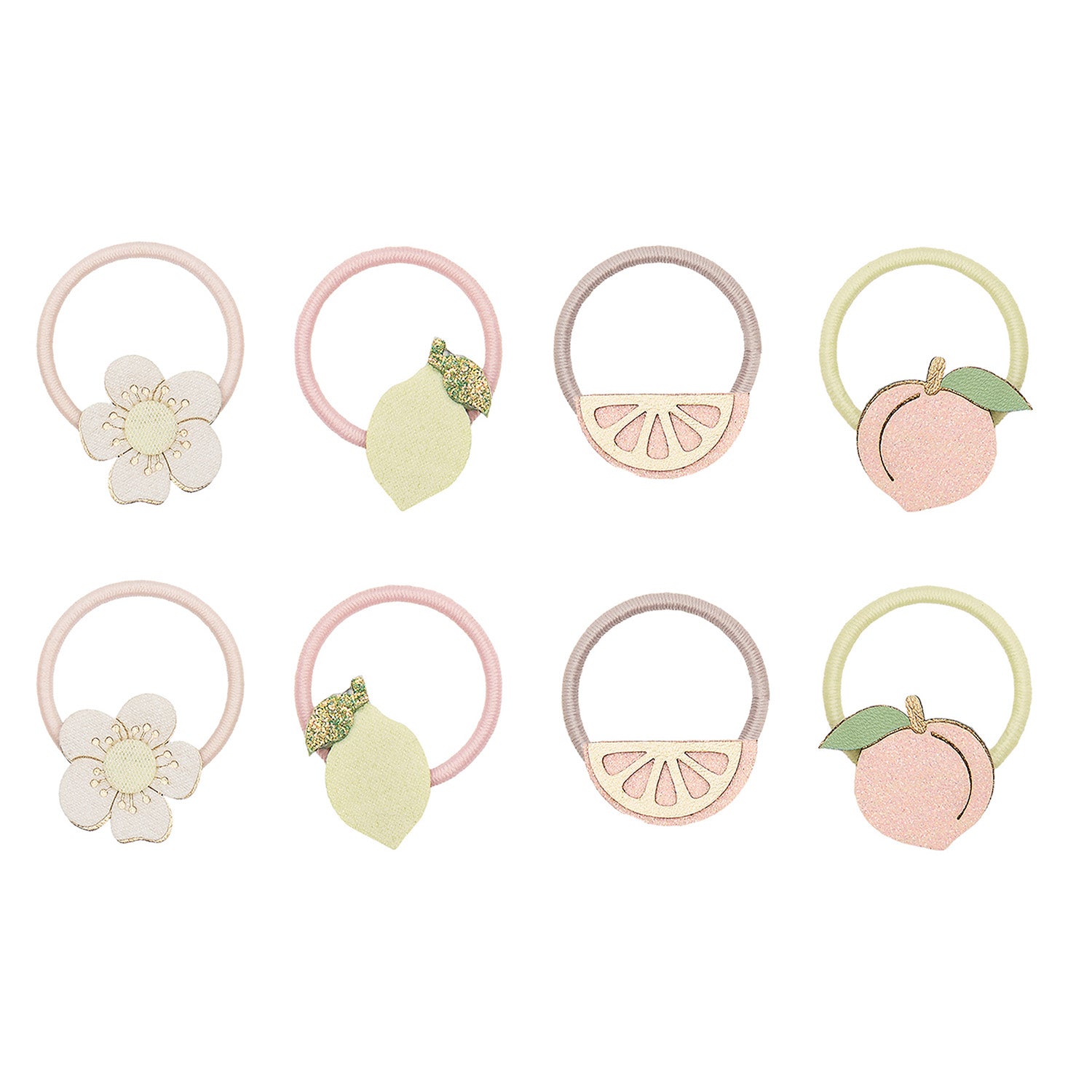 Mimi & Lula 8 hårelastikker - Mini Citrus Peaches and Cream