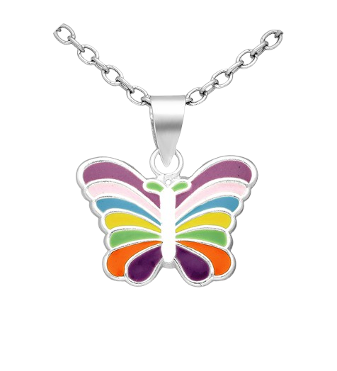 Sommerfugl Halskæde - Regnbue