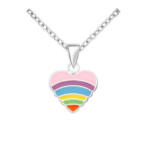 Hjerte Halskæde - Regnbue