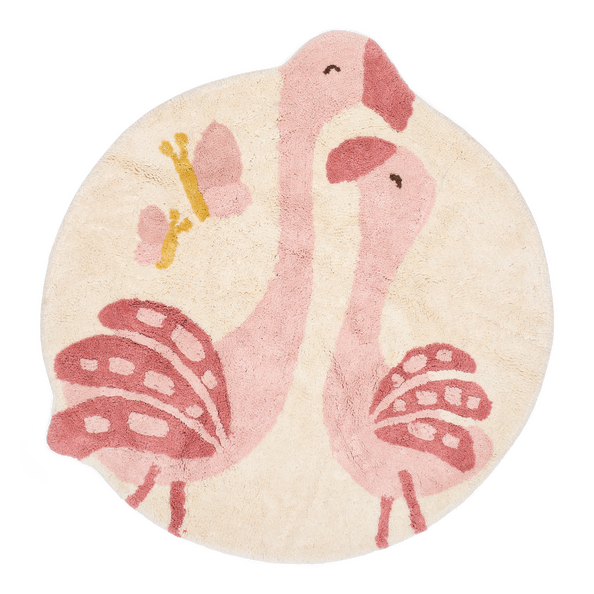 Little Dutch - Gulvtæppe Flamingo - Pink
