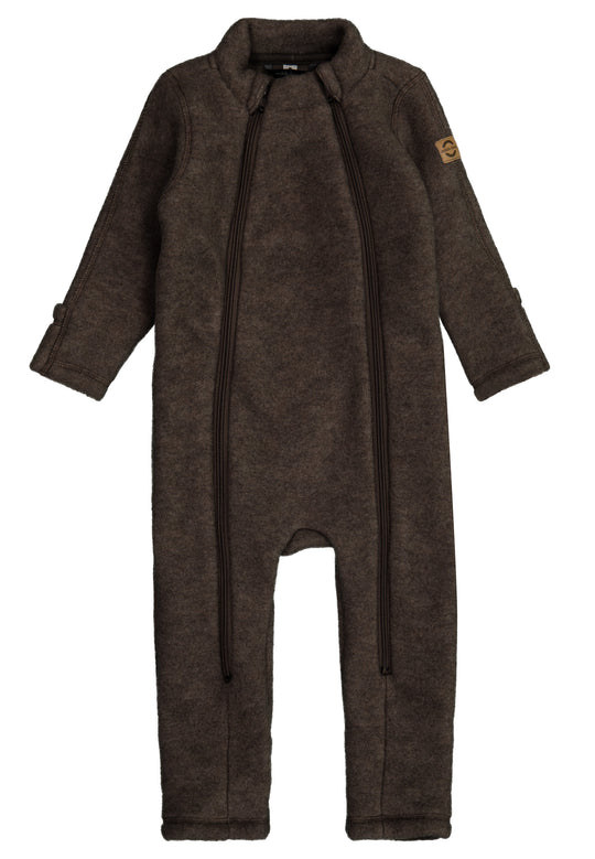 Mikk-Line Wool Suit - Dark Brown Melange
