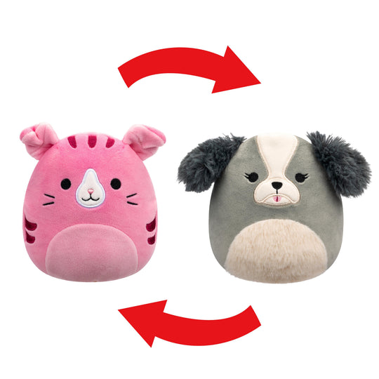Squishmallows Flip A Mallow - 13 cm - Malu Shih-Tzu and Geraldine Cat