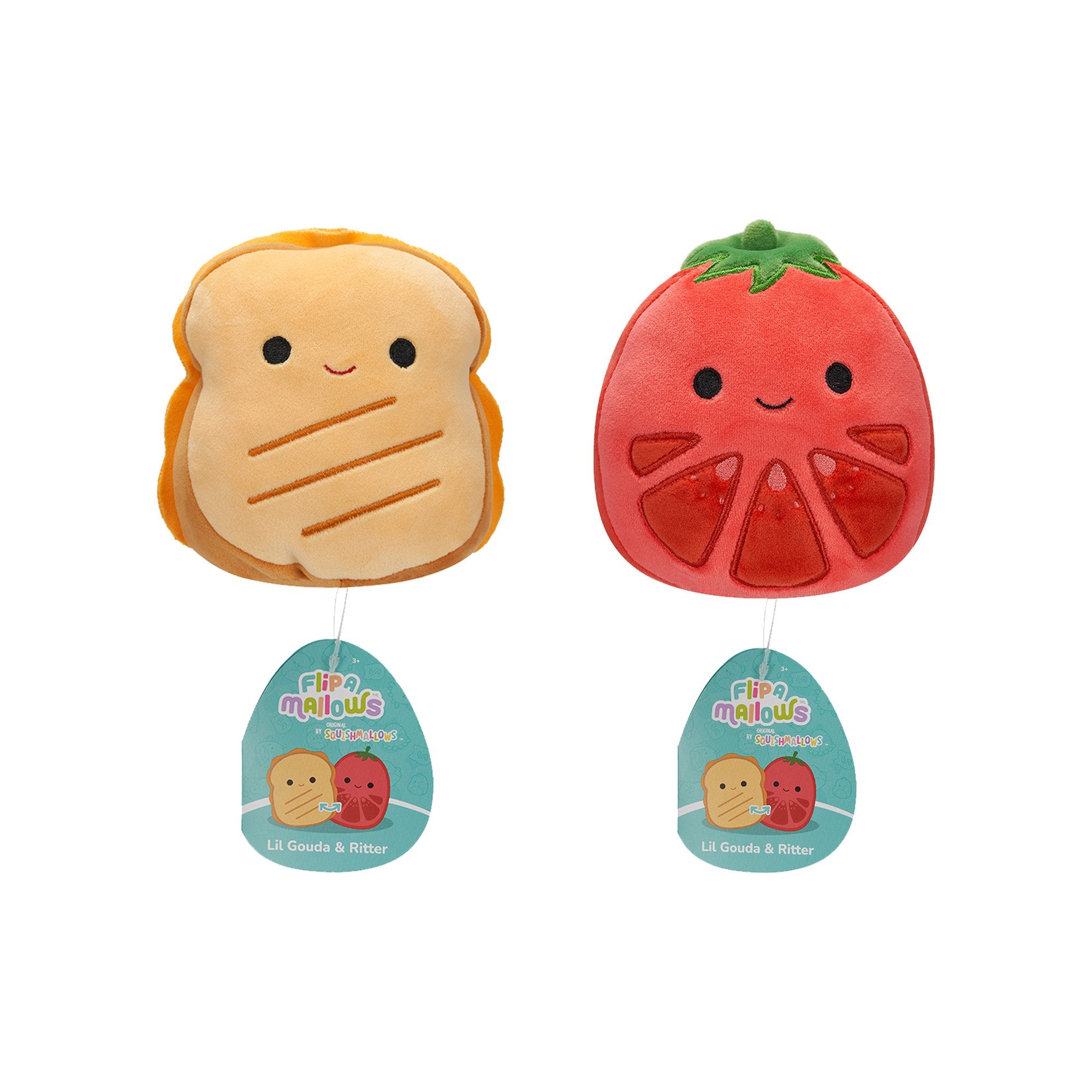 Squishmallows - Flip A Mallow Lil Gouda and Ritter 13 cm
