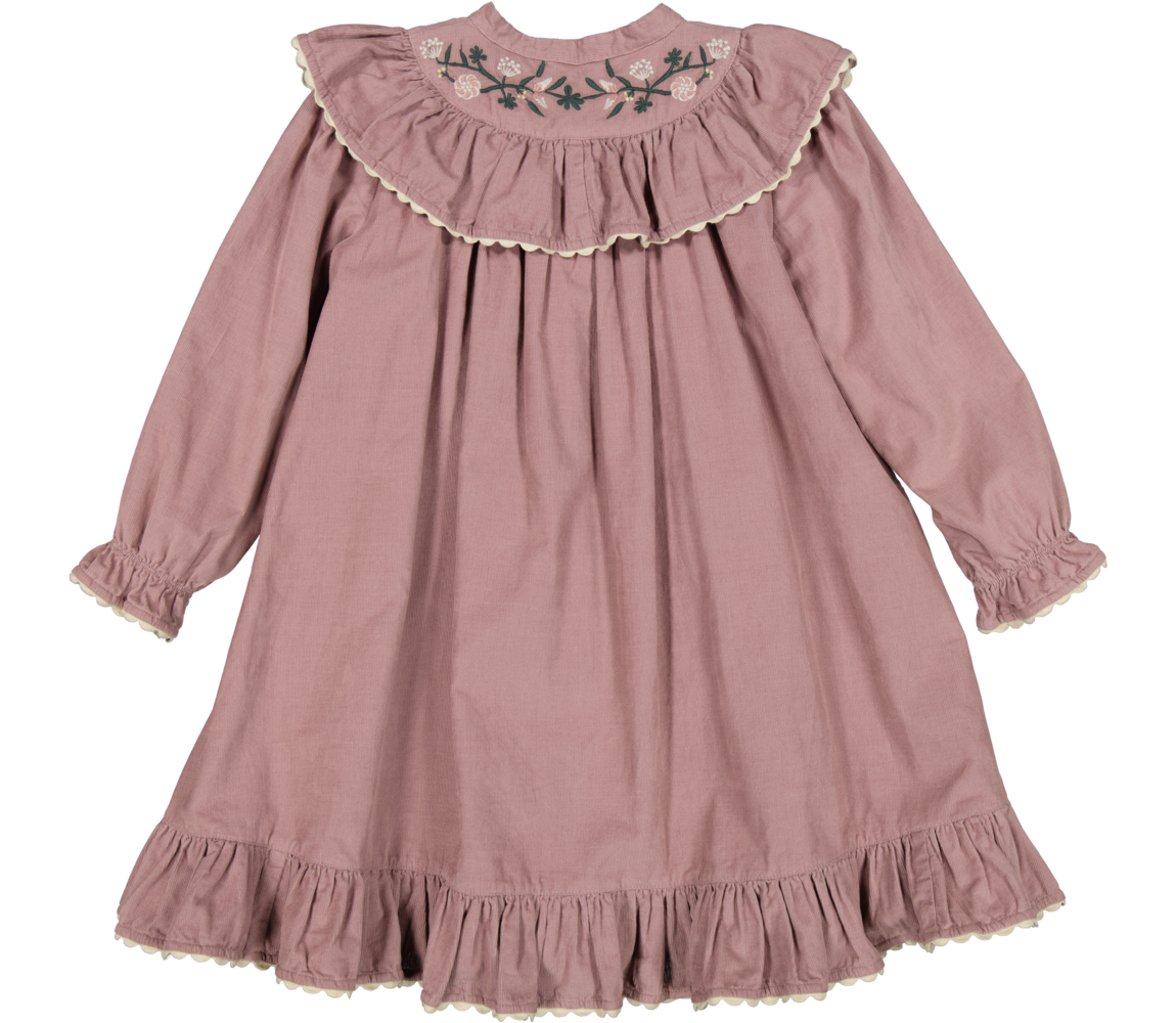 MarMar Dalina Fine Cord Dress - Dusty Mauve