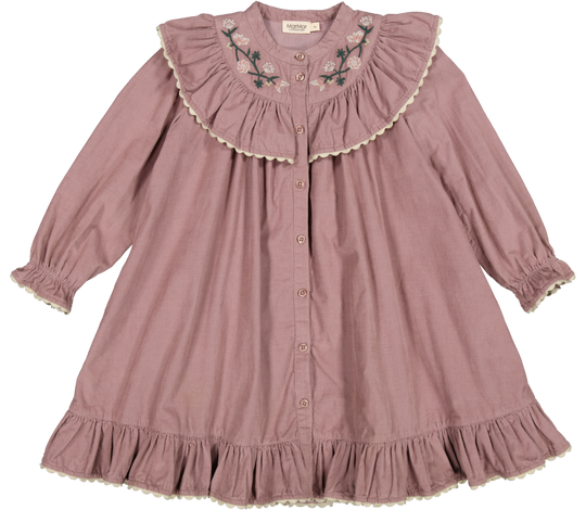 MarMar Dalina Fine Cord Dress - Dusty Mauve