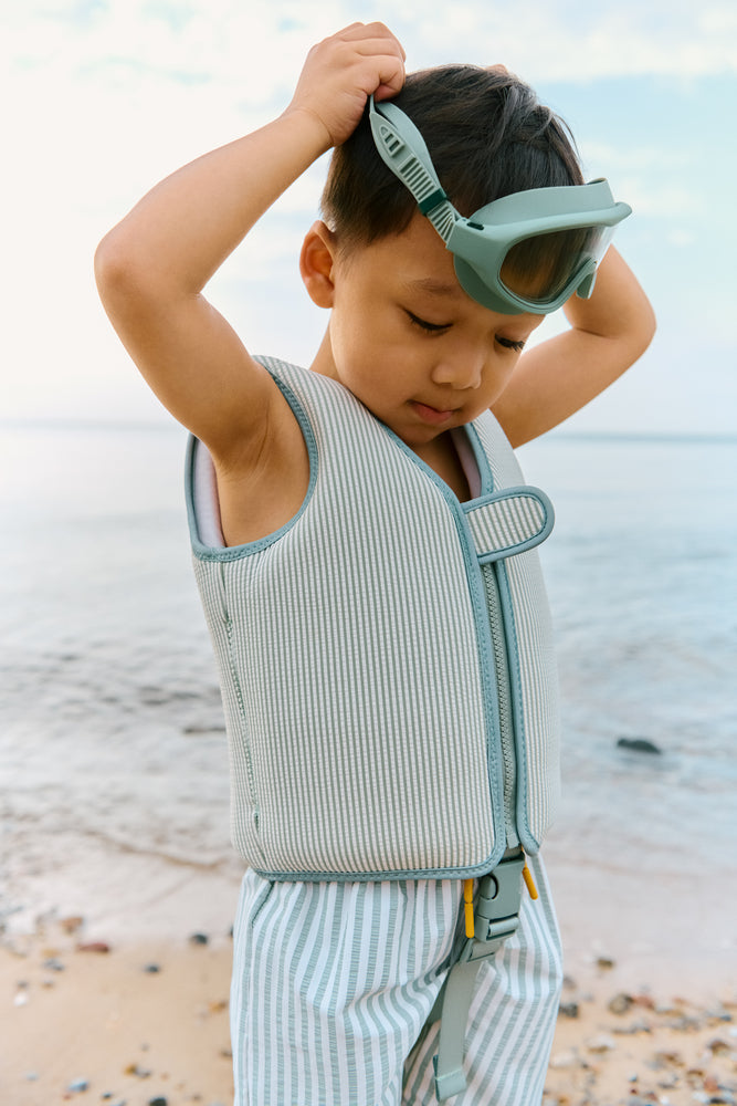 Liewood Dove Seersucker Swim Vest - Peppermint / Sandy