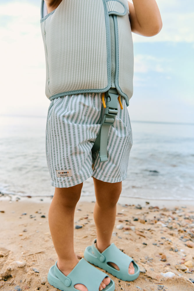 Liewood Dove Seersucker Swim Vest - Peppermint / Sandy