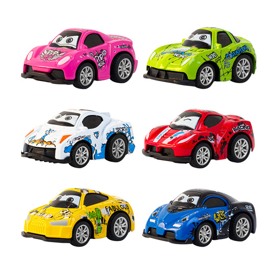 Magni Bil med dobbelt pull-back - 6 farver