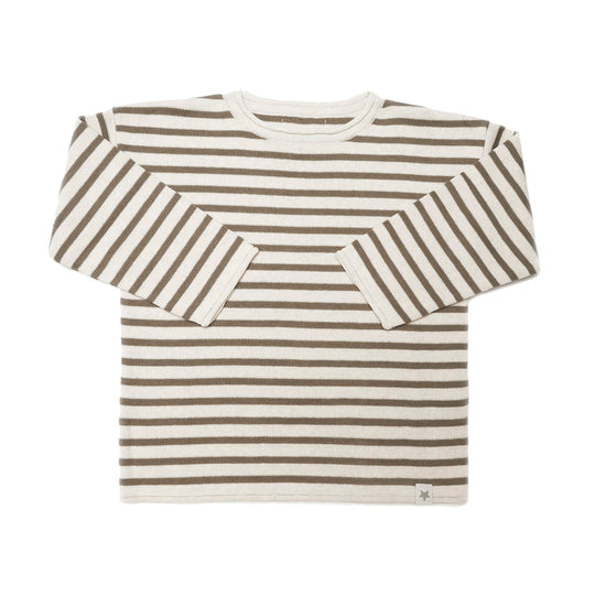 Huttelihut Stribet Strik O-Neck - Mole