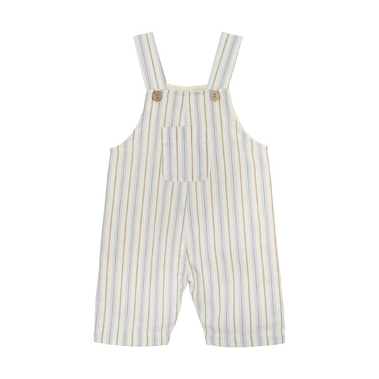 Huttelihut Woven Stripe Overalls -  Silver Sage