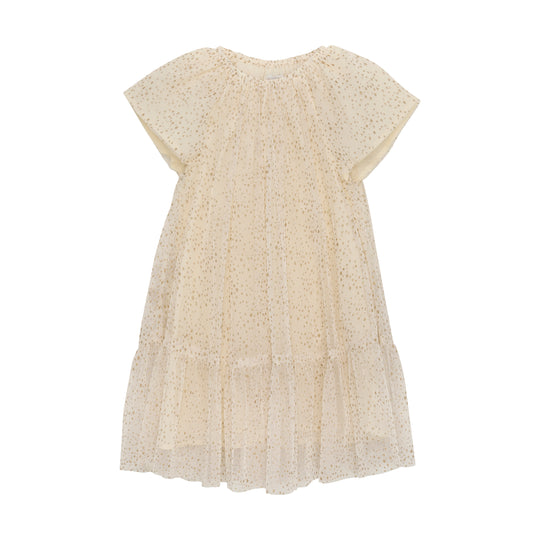 Huttelihut Tulle Gold Dress - Eggnog