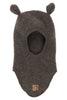 Mikk-Line Wool Fullface With Ears - Dark Brown Melange