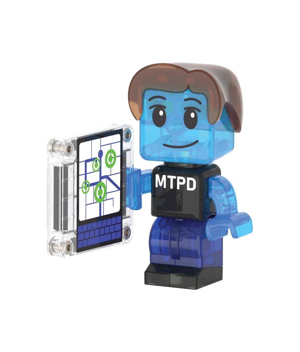 Magna-Tiles Magnetisk Legetøj - Police Station 35 dele