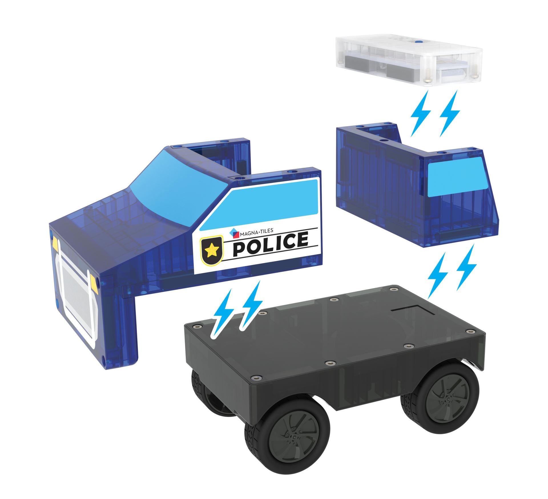 Magna-Tiles Magnetisk Legetøj - Police Station 35 dele