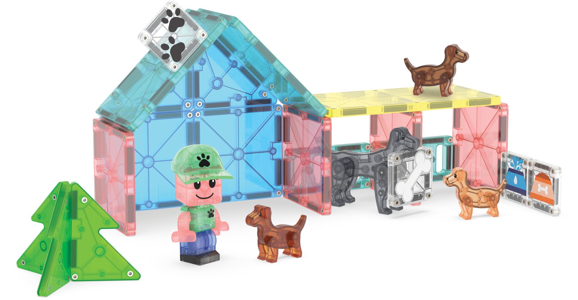 Magna-Tiles Magnetisk Legetøj - Puppy Park 27 dele