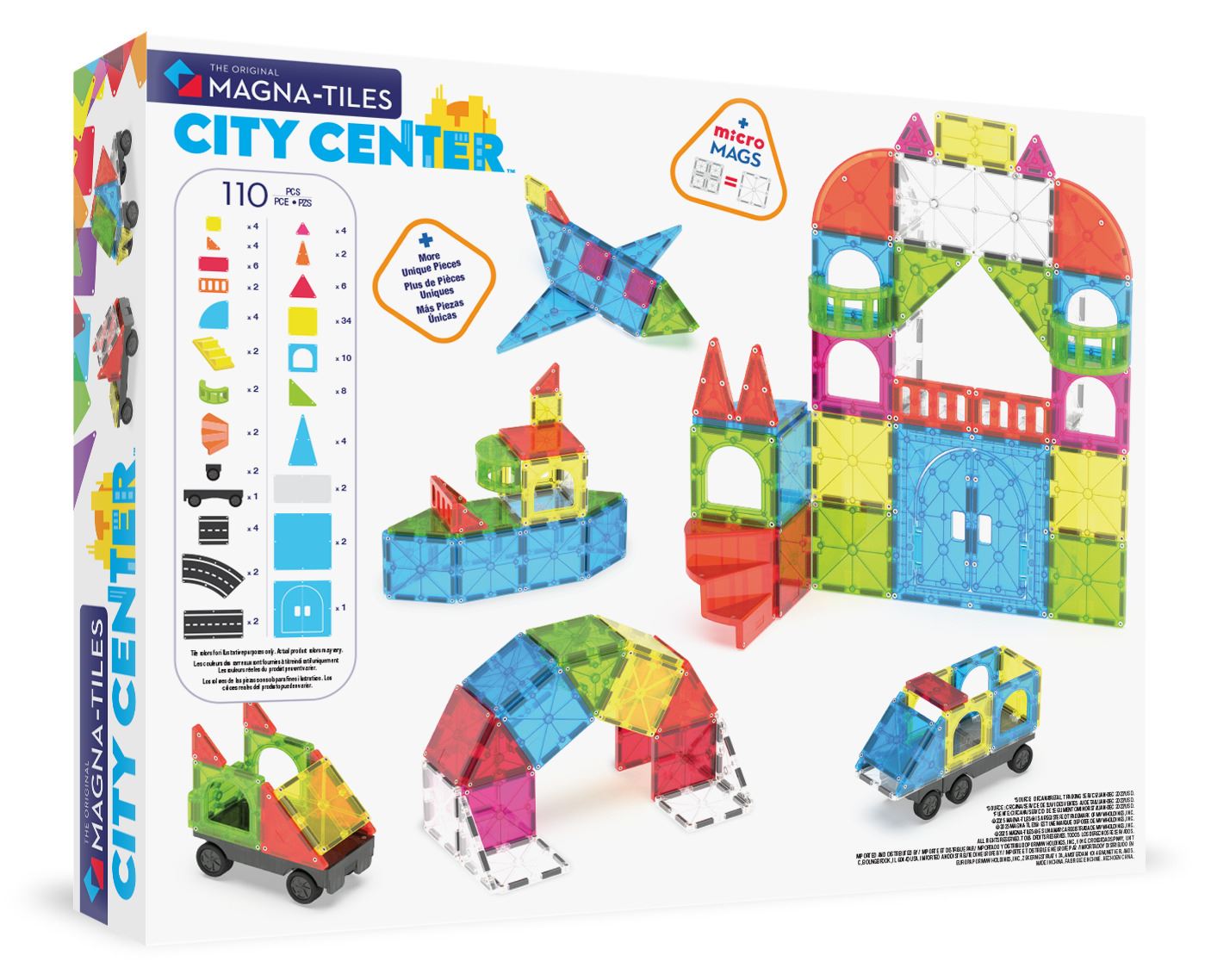 Magna-Tiles Magnetisk Legetøj - City Center 110 dele