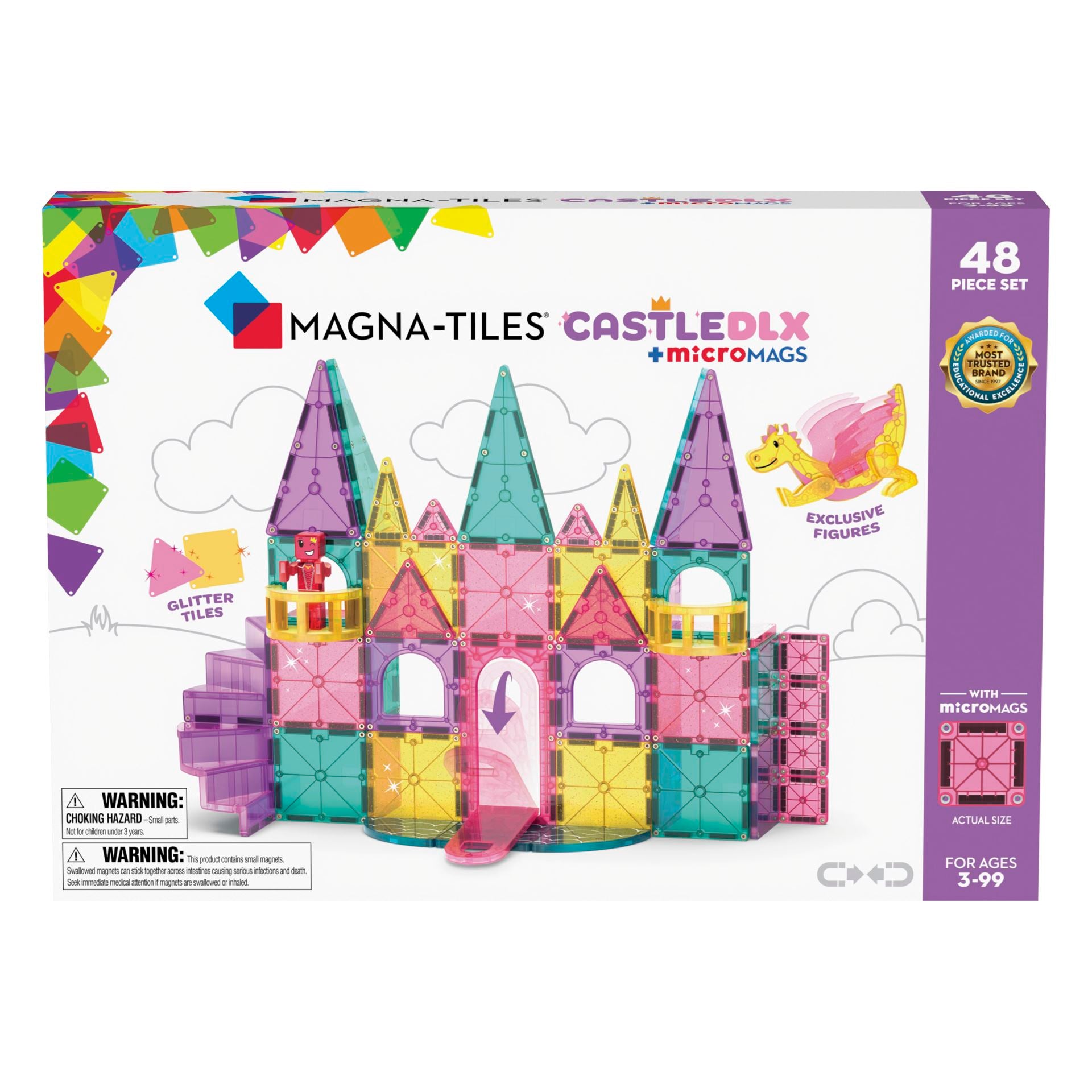 Magna-Tiles Magnetisk Legetøj - Deluxe Slot med 48 dele