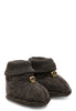 Mikk-Line Wool Footies - Dark Brown Melange