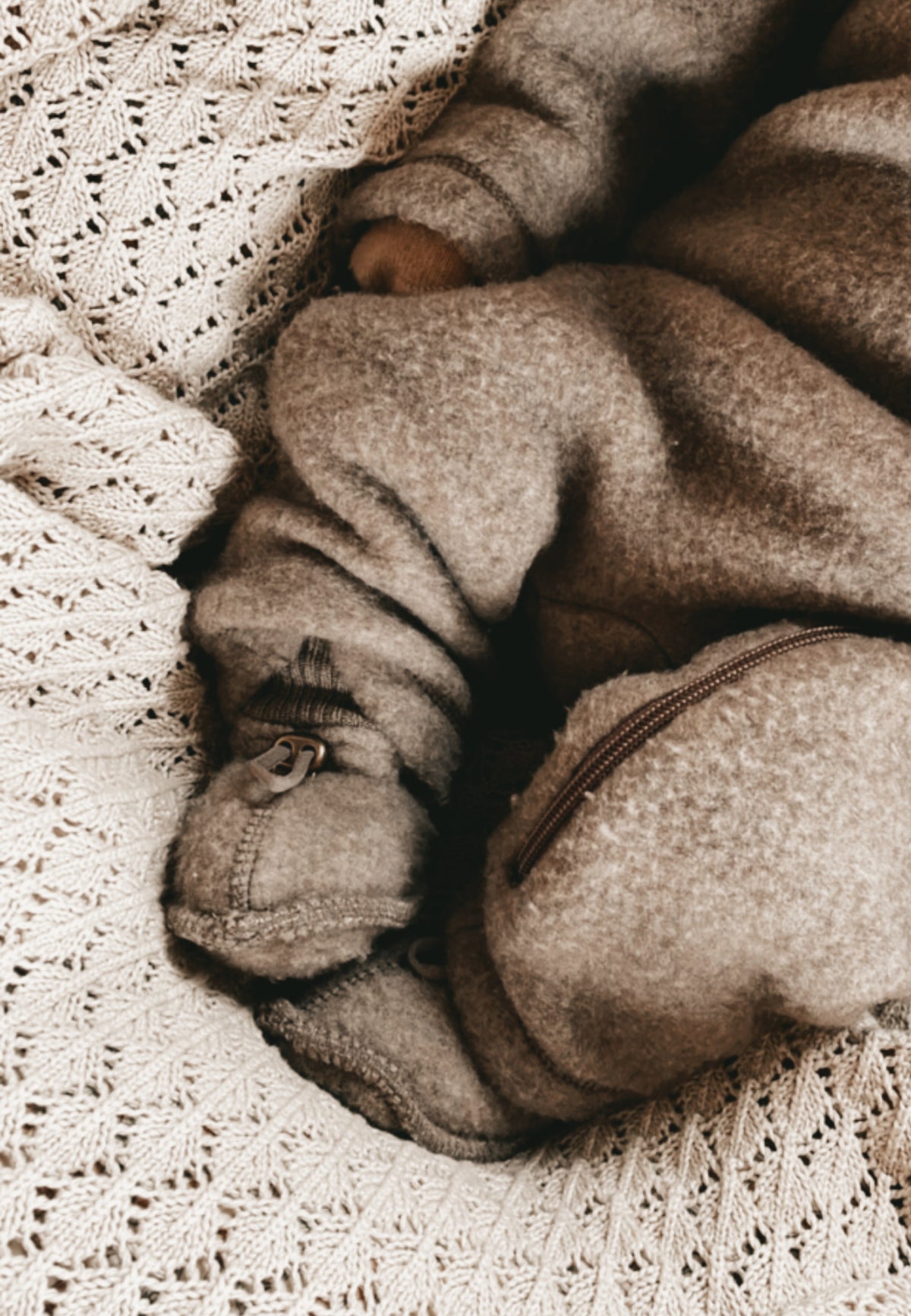 Mikk-Line Wool Footies - Melange Denver