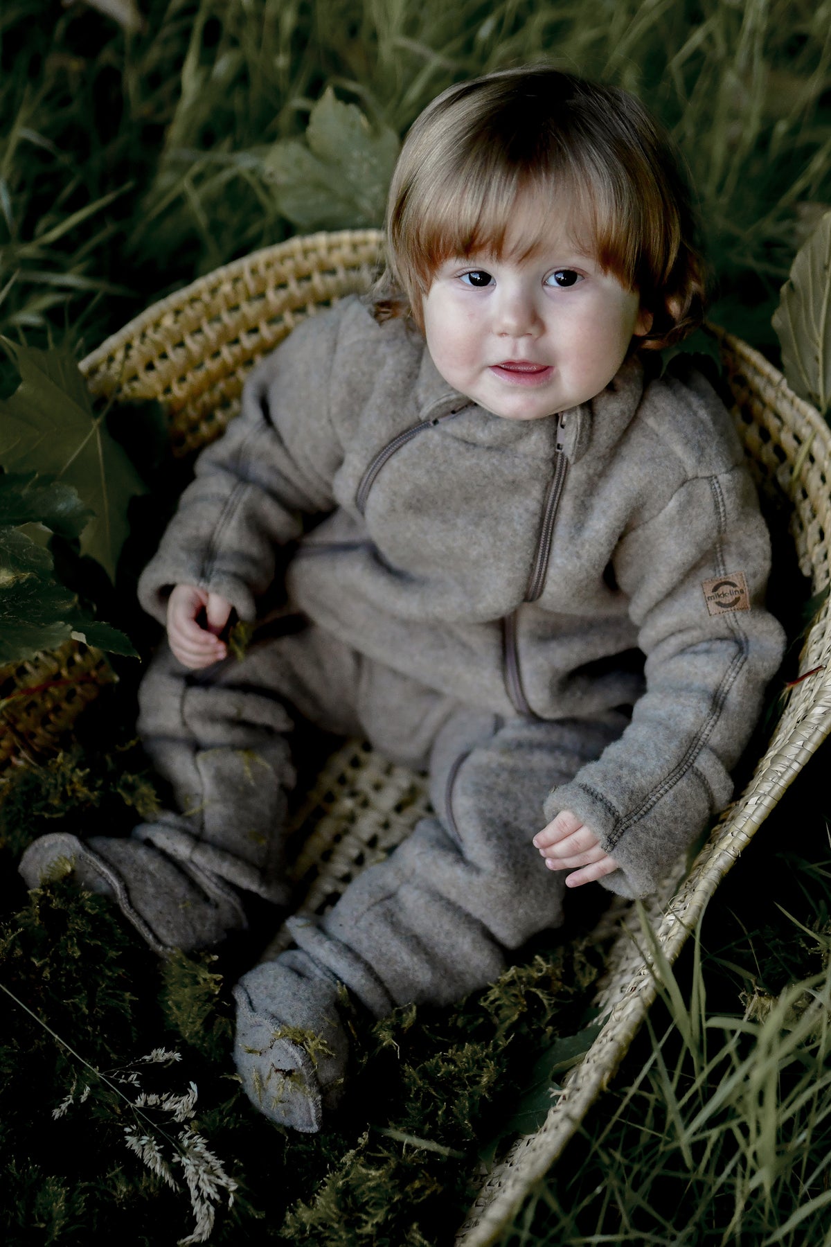 Mikk-Line Wool Footies - Melange Denver