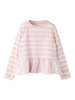 Name It - Nilje LS Peplum Top - Parfait Pink / Cloud Dancer