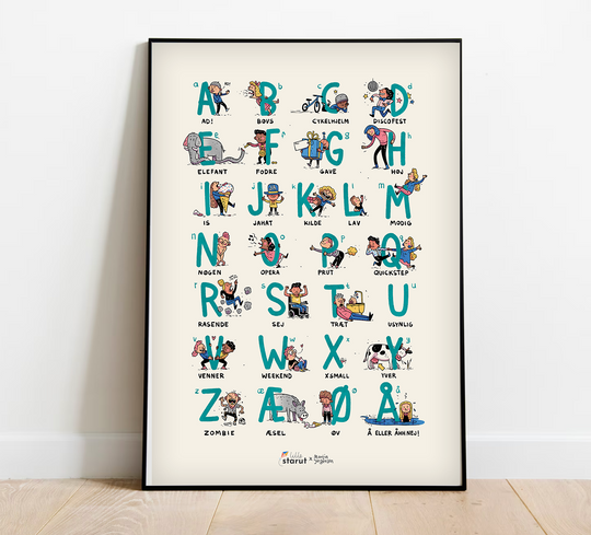 Lille Starut ABC Plakat - 50x70 cm